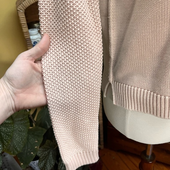 Rails Women XS Sweater Erin Sand Washed Blush Pink Textured Long Sleeve - Picture 6 of 9